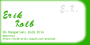 erik kolb business card